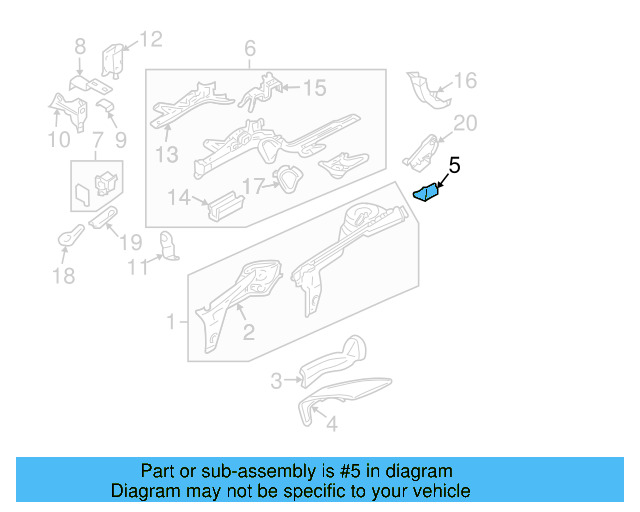 Headlamp Frame Bracket 1C0-806-521-E - View 11