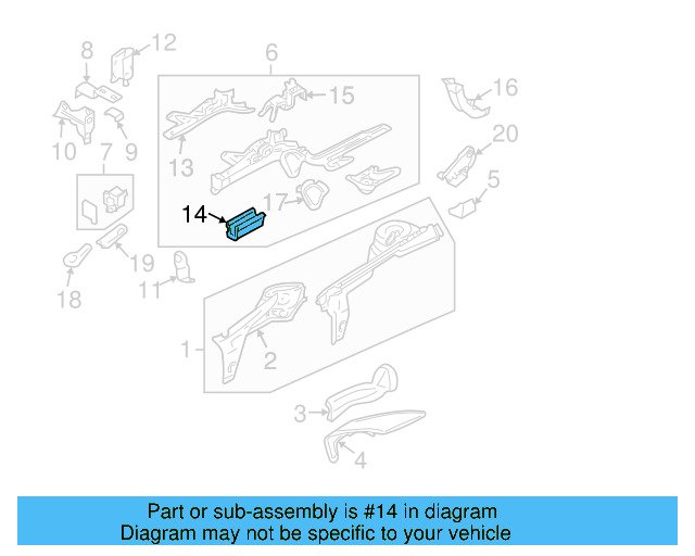 Side Member 1J0-803-105-B - View 3
