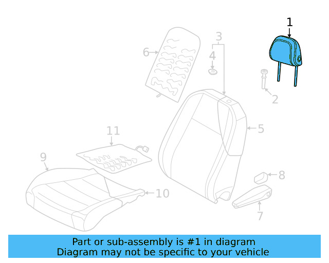 Headrest 11A-881-901-F-55K