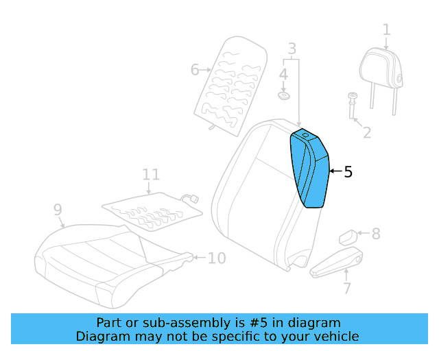 Seat Back Pad 11A-881-775-A