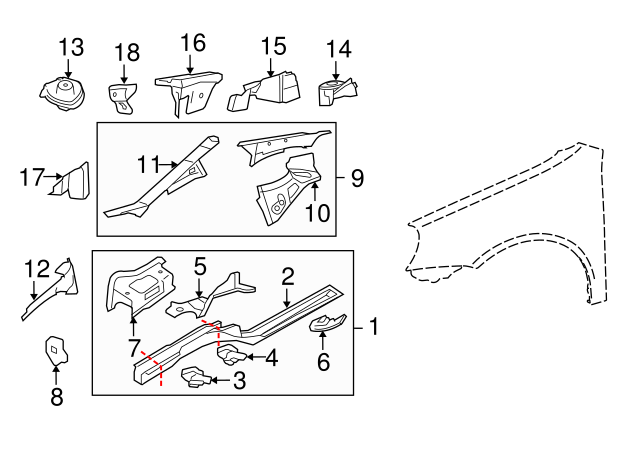 Bracket 1K0-611-846-B - View 8