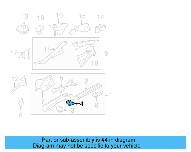 Rear Retainer 1K0-804-056 - View 17