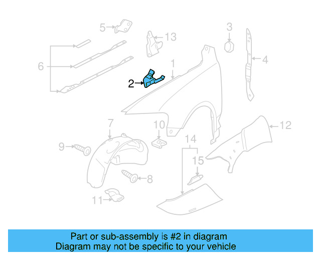 Fender Lower Bracket 7L6-821-151-C