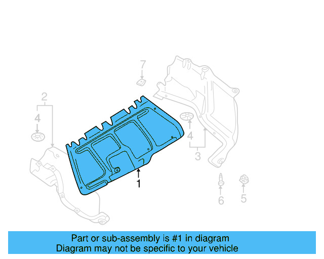 Radiator Support Splash Shield 1J0-825-237-R - View 14