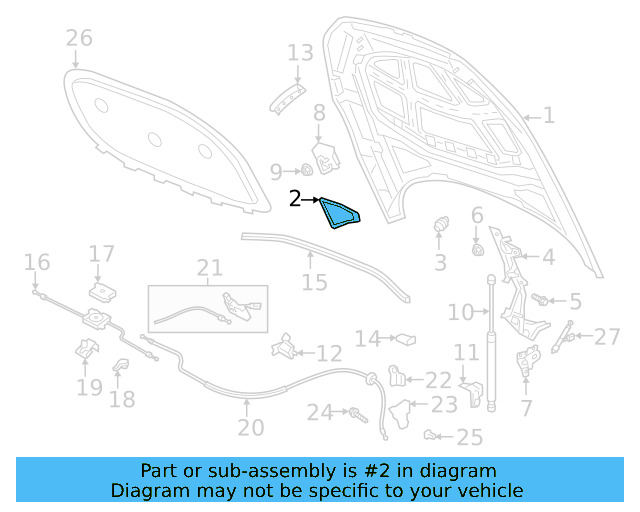 Hood Cover 3G8-823-187-C - View 4