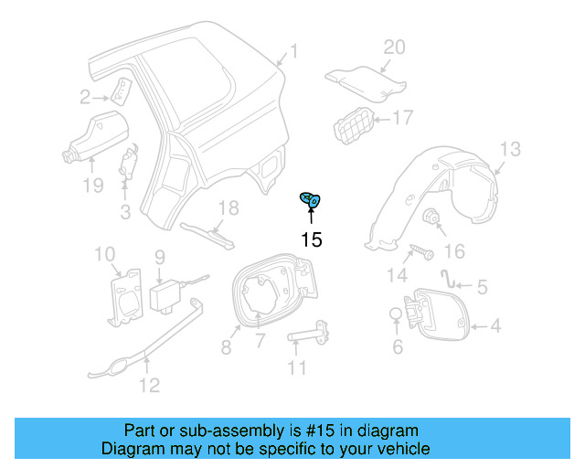 Fender Liner Grommet N-908-725-01 - View 2