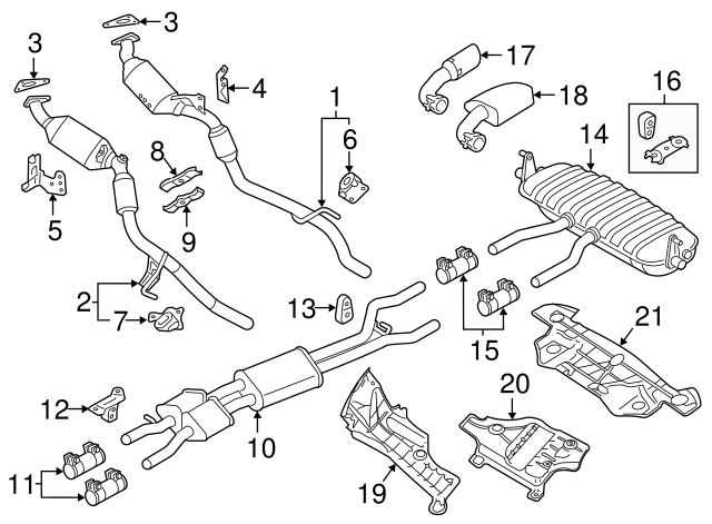 Front Muffler Rear Bracket 7L6-253-144-B