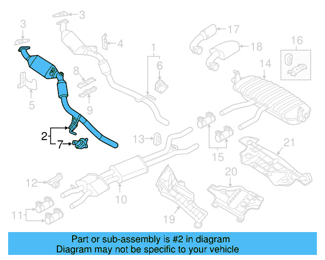 Catalytic Converter 7P0-254-301-BX