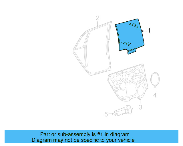 Door Glass 3D7-845-026-E - View 3