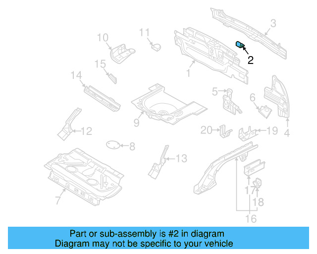 Rear Body Panel Bracket 1J0-813-743 - View 23