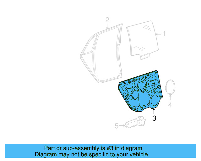 Window Regulator 3D7-839-461-L - View 3