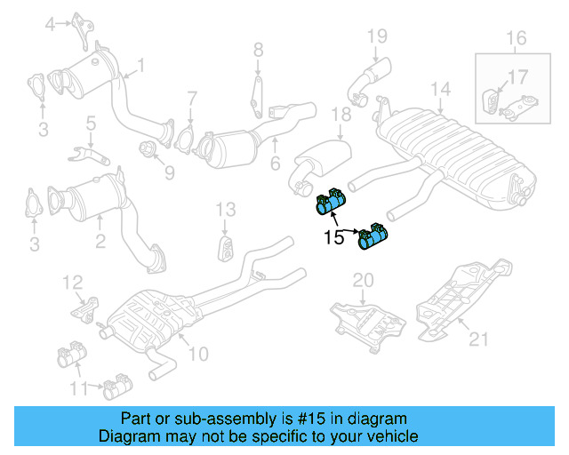 Muffler & Pipe Clamp 1K0-253-141-T - View 9