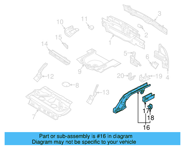 Side Member 1J6-803-501-D - View 3