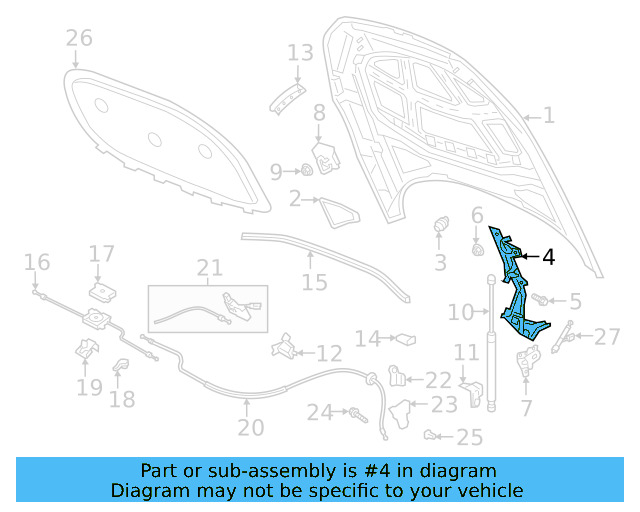 Hinge 3G8-823-301-D - View 3