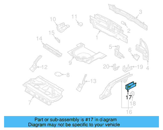 Rail Assembly Reinforced Plate 1J0-803-403 - View 19