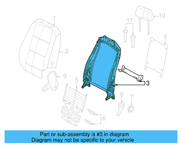 Seat Back Frame 3AA-881-516-A - View 3