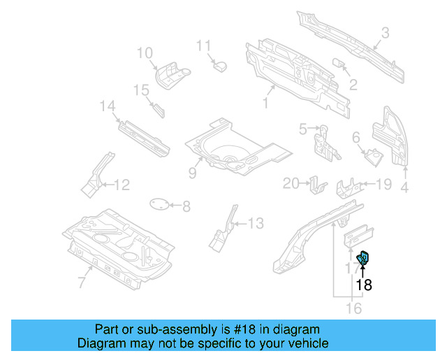 Repair Panel Mount 1J0-803-215-A - View 14