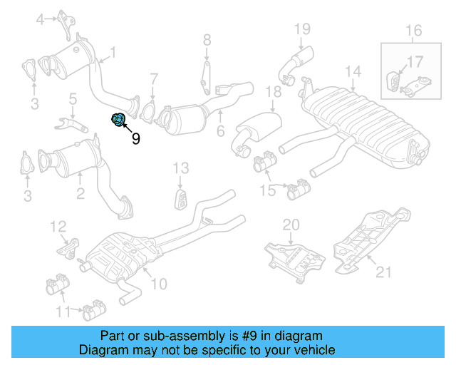 Front Muffler Lock Nut N-911-308-02 - View 3