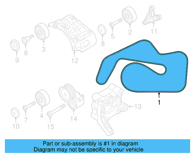 Serpentine Belt 059-903-137-AL - View 5