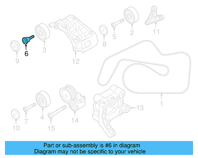 Idler Pulley Bolt N-911-857-01 - View 4