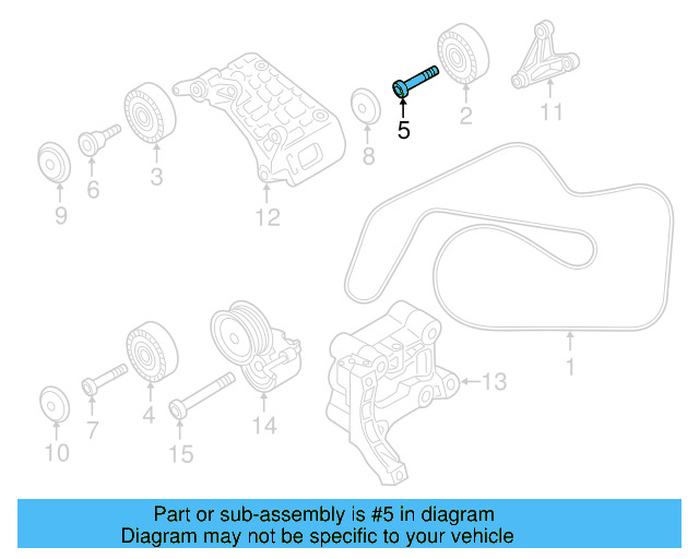 Idler Pulley Bolt N-911-793-01 - View 4