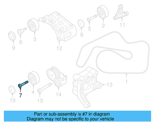 Idler Pulley Bolt N-911-793-01 - View 5