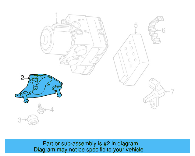 ABS Control Unit Bracket 7P0-614-235 - View 5