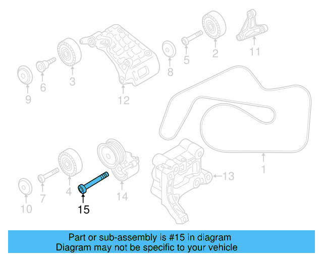 Tensioner Bolt N-107-610-01 - View 3