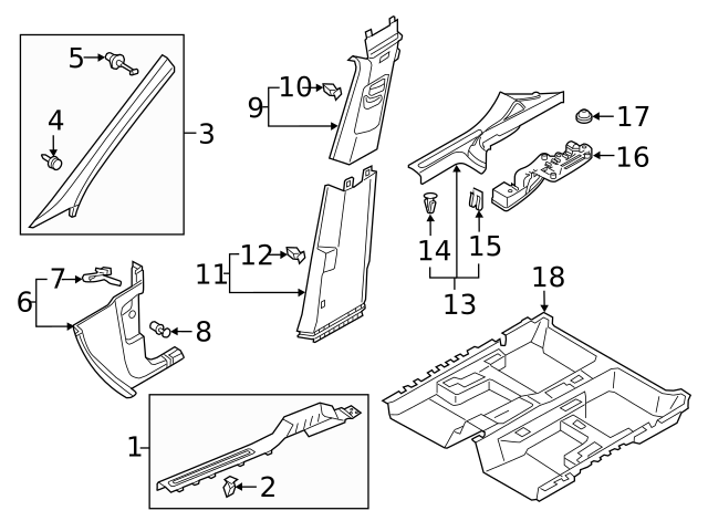 Kick Panel Trim Clip 1C0-867-207 - View 27