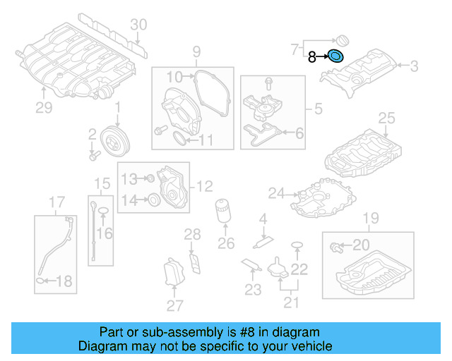 Filler Cap Gasket 036-115-111-B - View 84