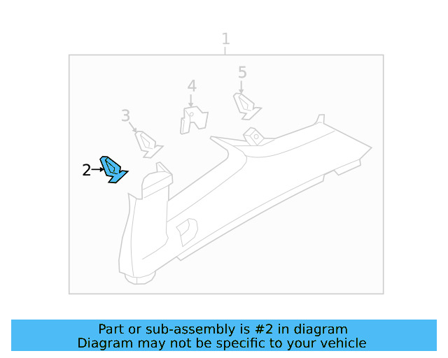 Windshield Pillar Trim Clamp 5G0-867-276-A - View 43
