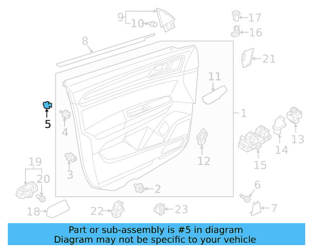 Door Trim Panel Rear Clip 510-868-246 - View 46