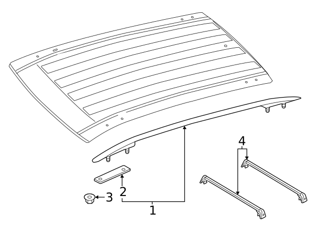 Roof Rail 3CM-860-034-KW1