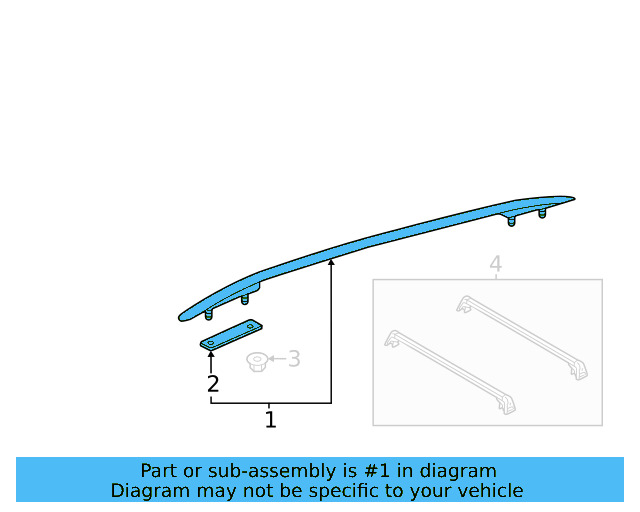 Roof Rail 3CM860033BKW1 - View 5