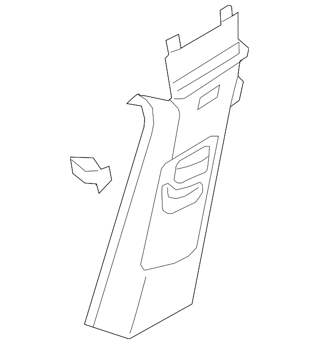 Upper Center Pillar Trim 5NN-867-243-A-RM5 - View 3