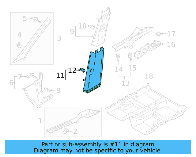 Lower Center Pillar Trim 5NN-867-292-RM5