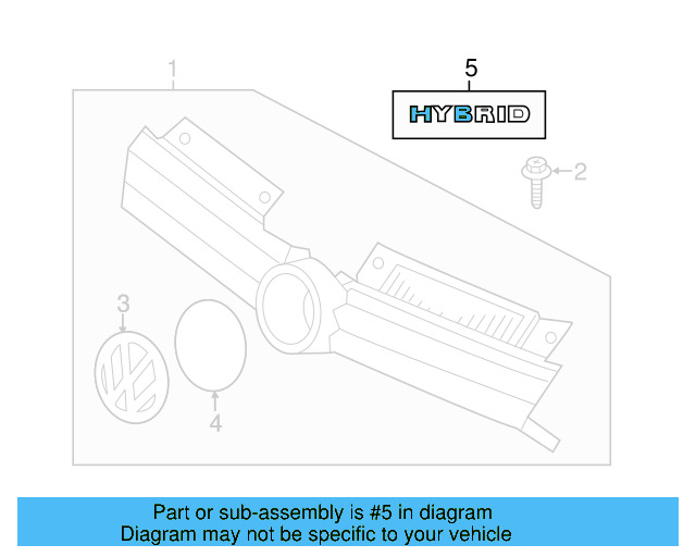 Grille Emblem 5C6-853-601-D-LIP - View 10