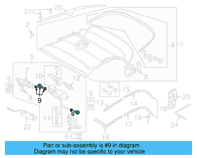 Latch Assembly Repair Kit 5C3-898-931 - View 8