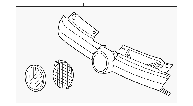 Upper Grille 1K9-853-651-E-ZLL - View 8