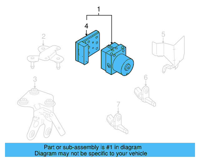 ABS Pump Assembly 1K0-614-117-J-BEF