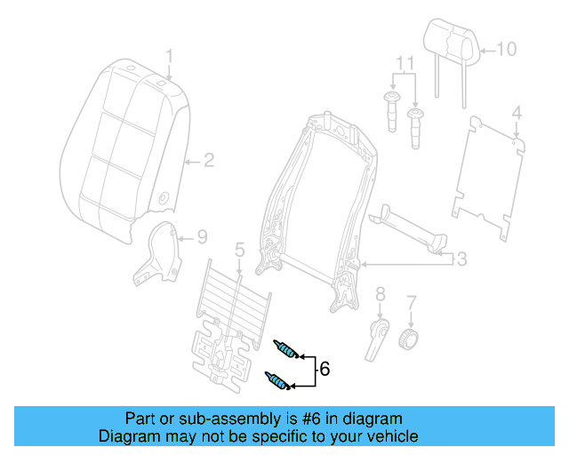 Lumbar Support Repair Kit 8T0-898-955 - View 7