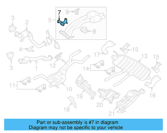 Exhaust System Hanger Bracket 7L0-253-144 - View 10