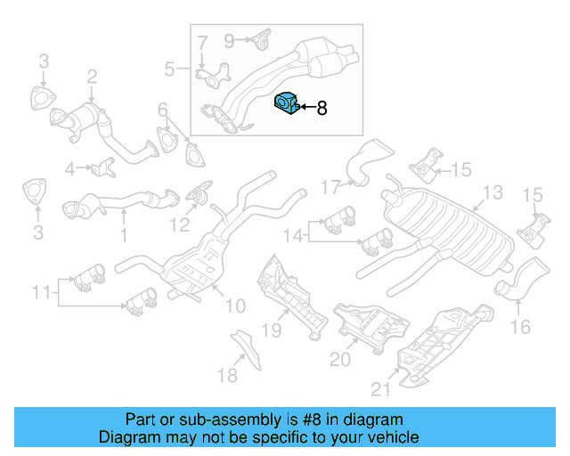 Exhaust System Hanger Bracket 7L0-253-144-B - View 12
