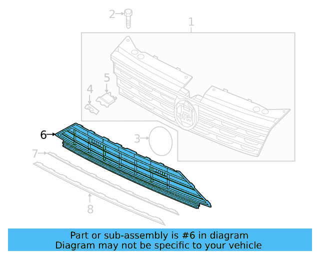 Lower Grille 5NN-853-677-E-9B9 - View 10