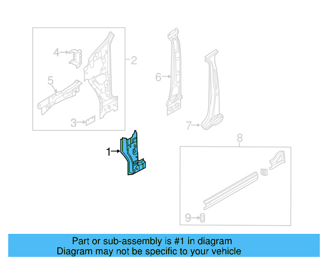 Hinge Pillar Reinforced 5NN-809-203-A