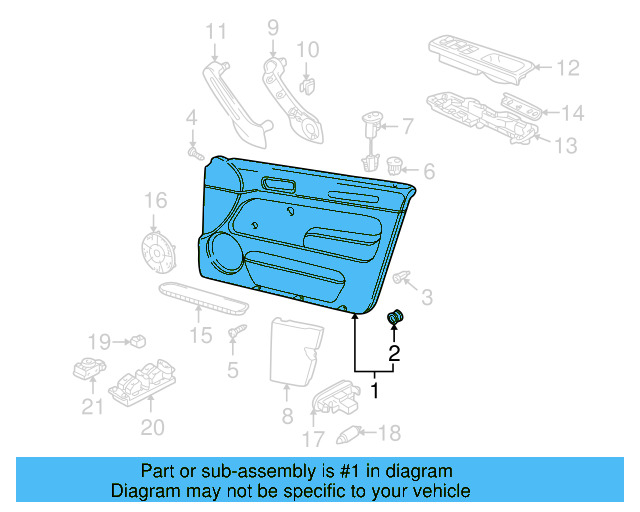 Door Trim Panel 1J3-867-012-CS-HYZ