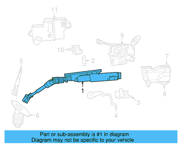 Steering Column 7B0419501A - View 3