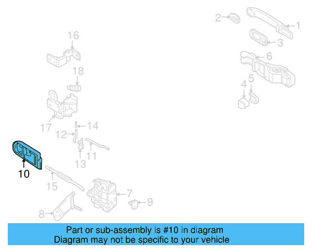 Handle, Inside 3B0839113AK4ET