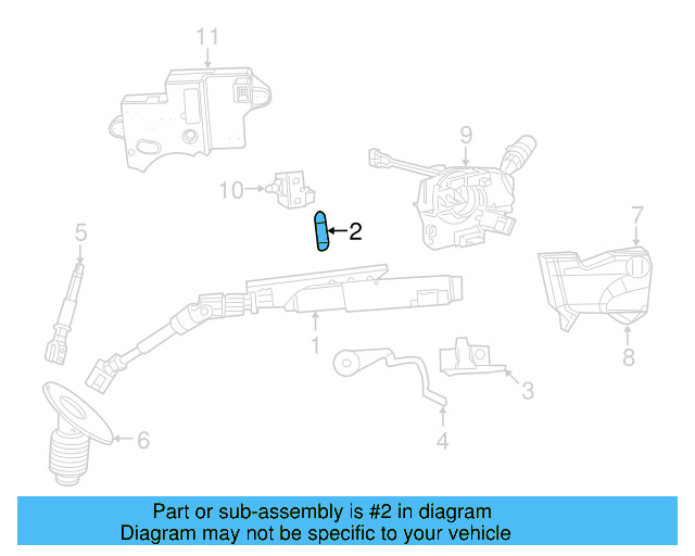 Column Assembly Spring 7B0-419-553 - View 3