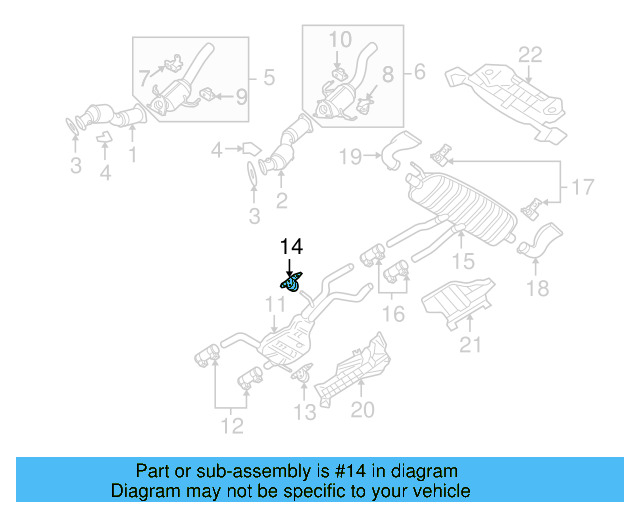 Muffler & Pipe Rear Bracket 7L6-253-144-D - View 8